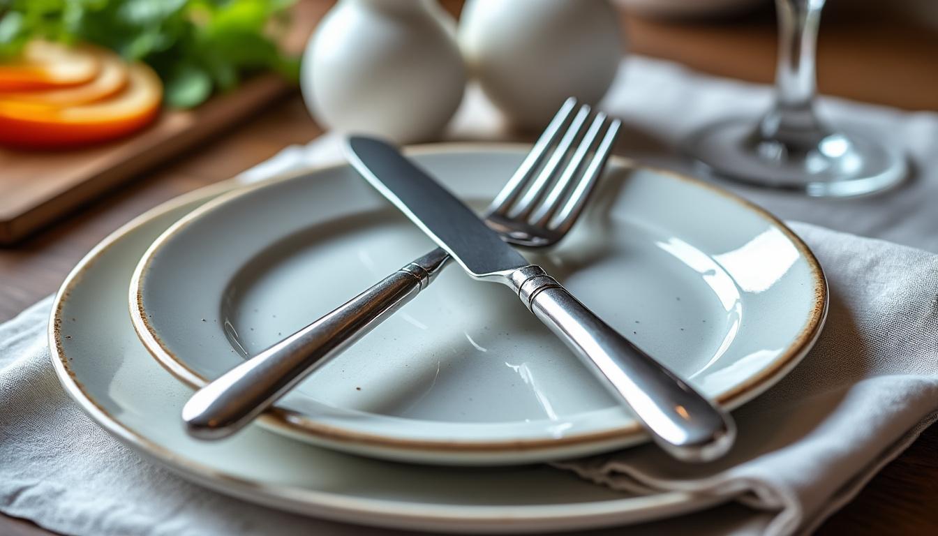 découvrez nos astuces pour utiliser correctement les couverts croisés dans l'assiette et exprimer votre message lors de vos repas avec élégance et convivialité.