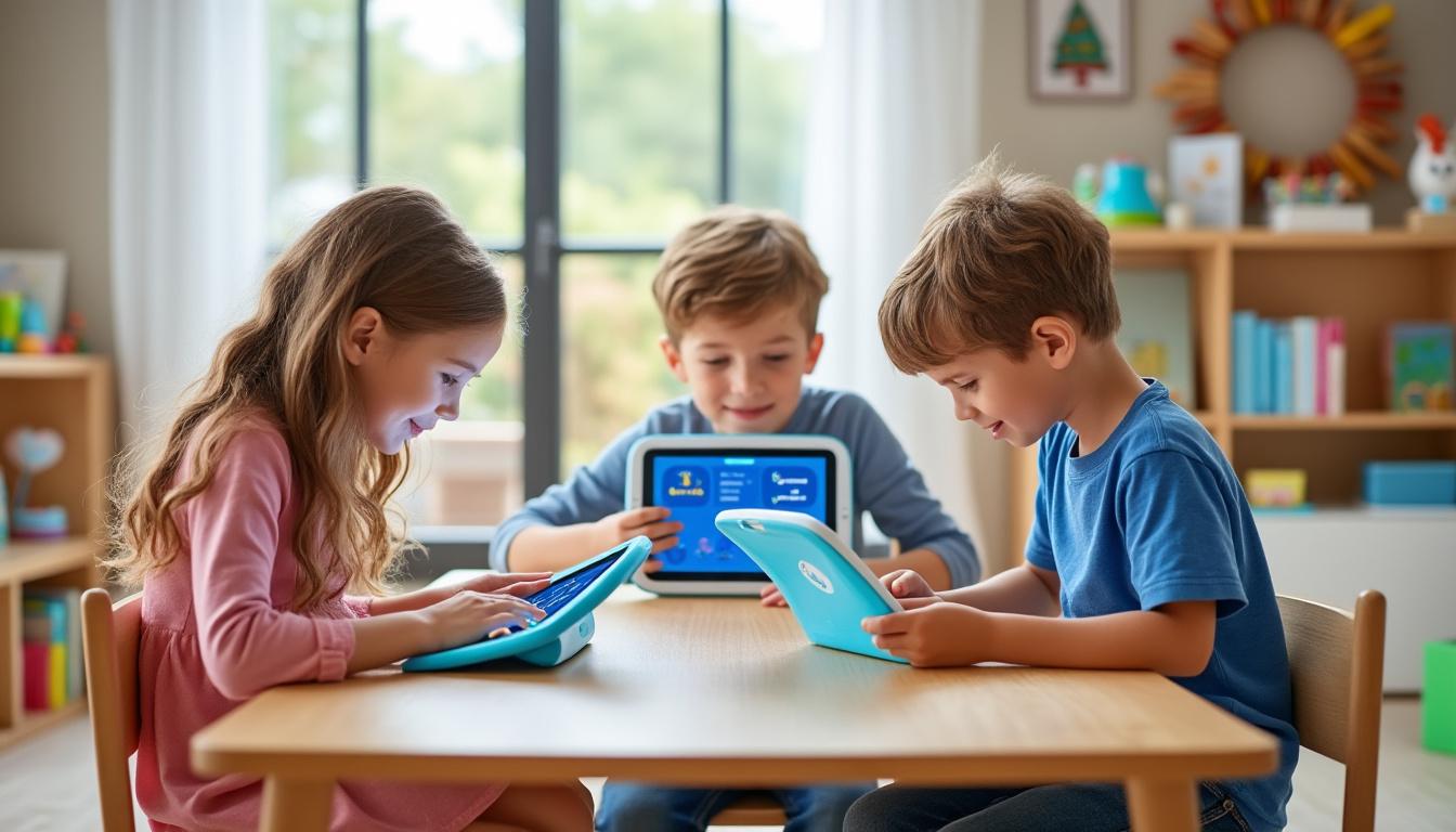 découvrez la tablette tactile enfant by gulli, équipée de la technologie kurio qui révolutionne le jeu éducatif. offrez à vos enfants une expérience d'apprentissage ludique et interactive, tout en garantissant sécurité et divertissement.