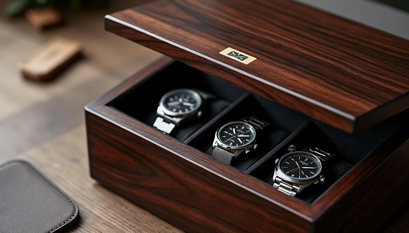 découvrez le coffret cadeau montre en bois konifer, un savant mélange de luxe et de durabilité. offrez un accessoire unique qui allie élégance et respect de l'environnement, parfait pour toute occasion.