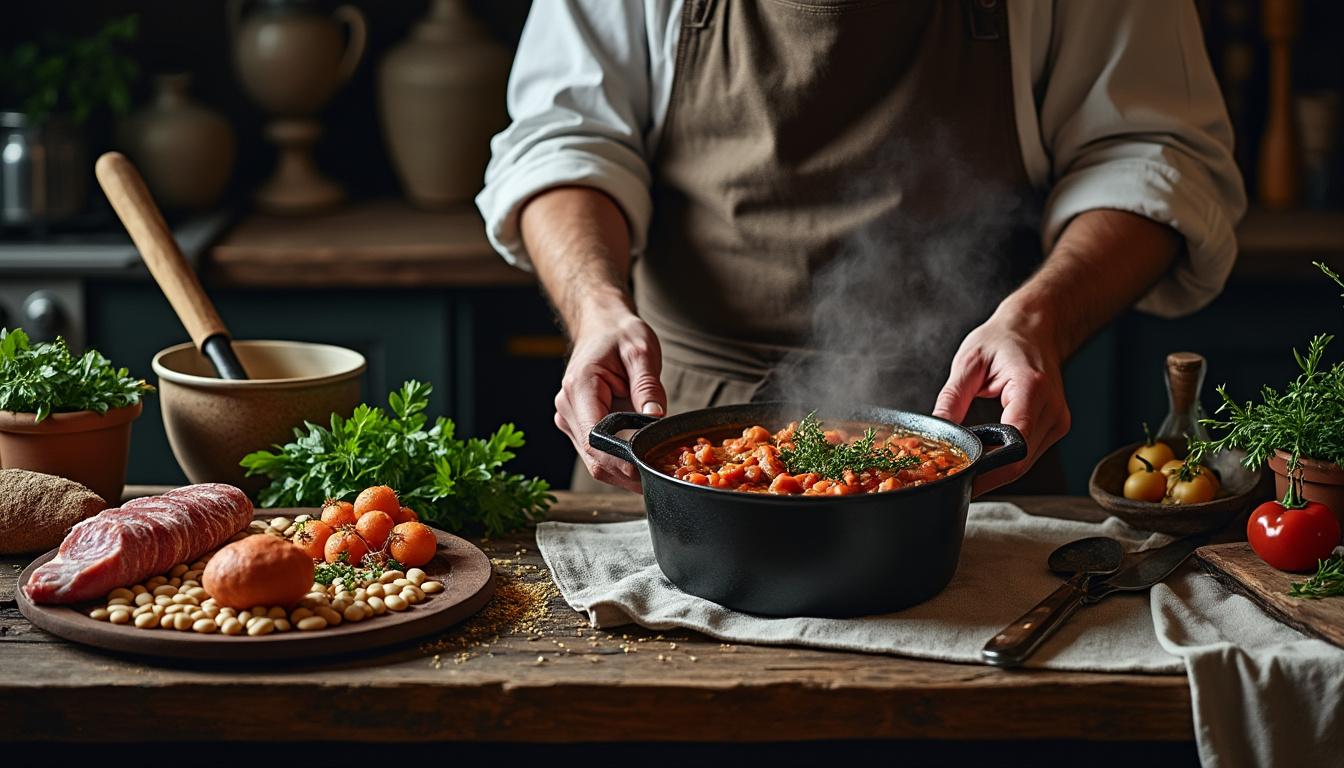 découvrez les secrets bien gardés de la recette traditionnelle du cassoulet de pierre perret. plongez dans l'art culinaire de ce plat emblématique et apprenez à réaliser un cassoulet savoureux qui ravira vos convives. des astuces pratiques aux ingrédients essentiels, cette révélation vous fera revisiter ce classique de la cuisine française.