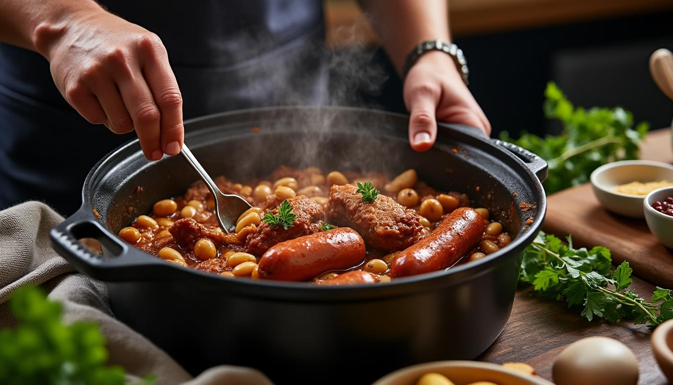 découvrez comment préparer un délicieux cassoulet express au cookeo en un rien de temps. cette recette facile vous fera savourer ce plat traditionnel français sans y passer des heures en cuisine. parfait pour un repas convivial en famille ou entre amis !